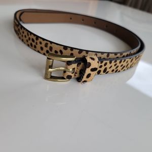 Loft | Leopard Print Leather Belt Sz S